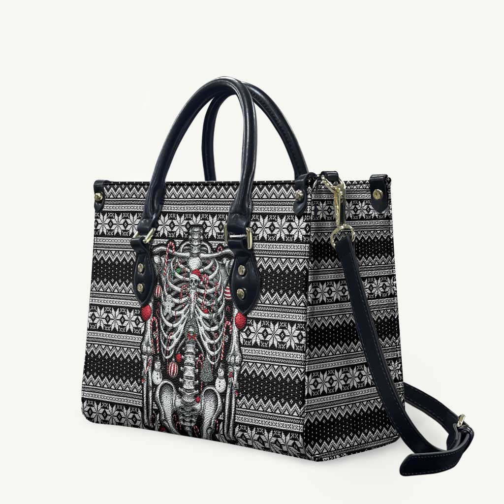 Merry Creepmas Leather Bag Bone to be Jolly - Wonder Print Shop
