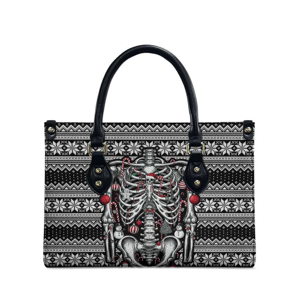 Merry Creepmas Leather Bag Bone to be Jolly - Wonder Print Shop
