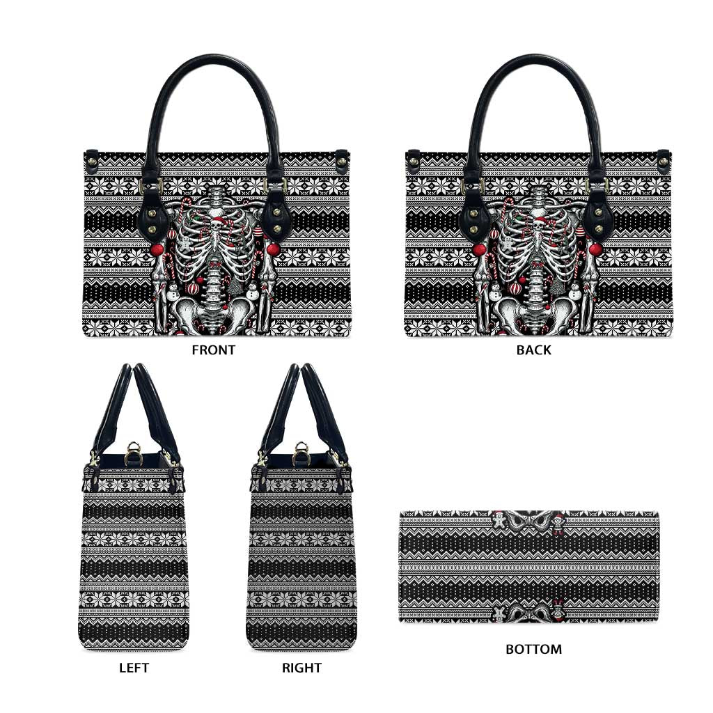 Merry Creepmas Leather Bag Bone to be Jolly - Wonder Print Shop