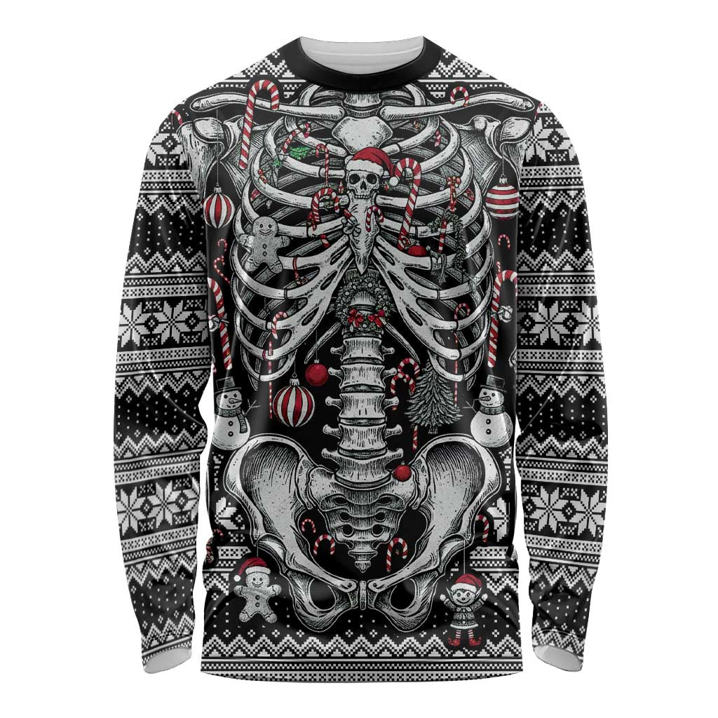 Merry Creepmas Long Sleeve Shirt Bone to be Jolly - Wonder Print Shop