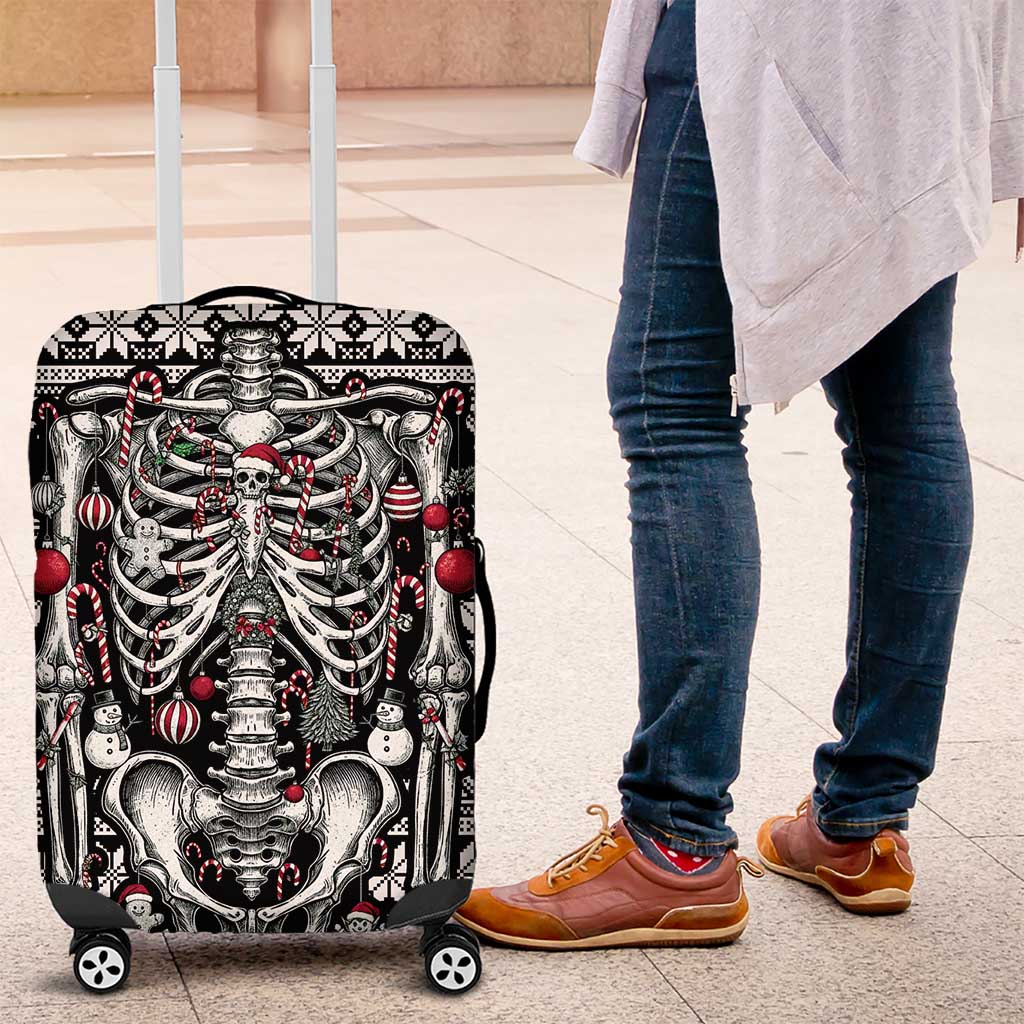 Merry Creepmas Luggage Cover Bone to be Jolly - Wonder Print Shop