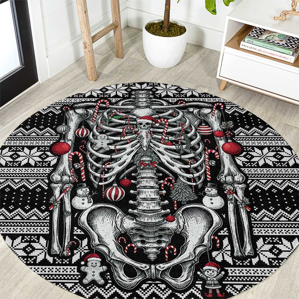 Merry Creepmas Round Carpet Bone to be Jolly - Wonder Print Shop