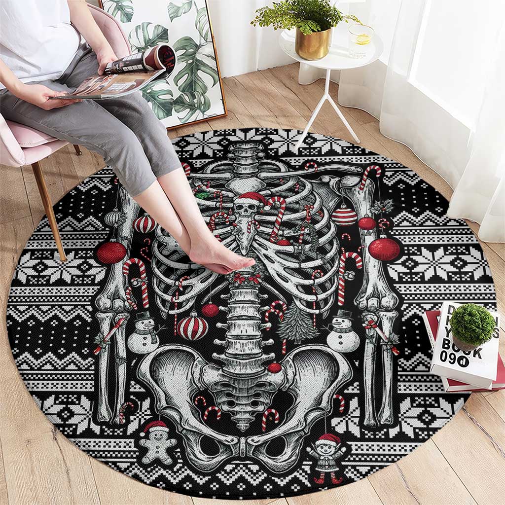 Merry Creepmas Round Carpet Bone to be Jolly - Wonder Print Shop