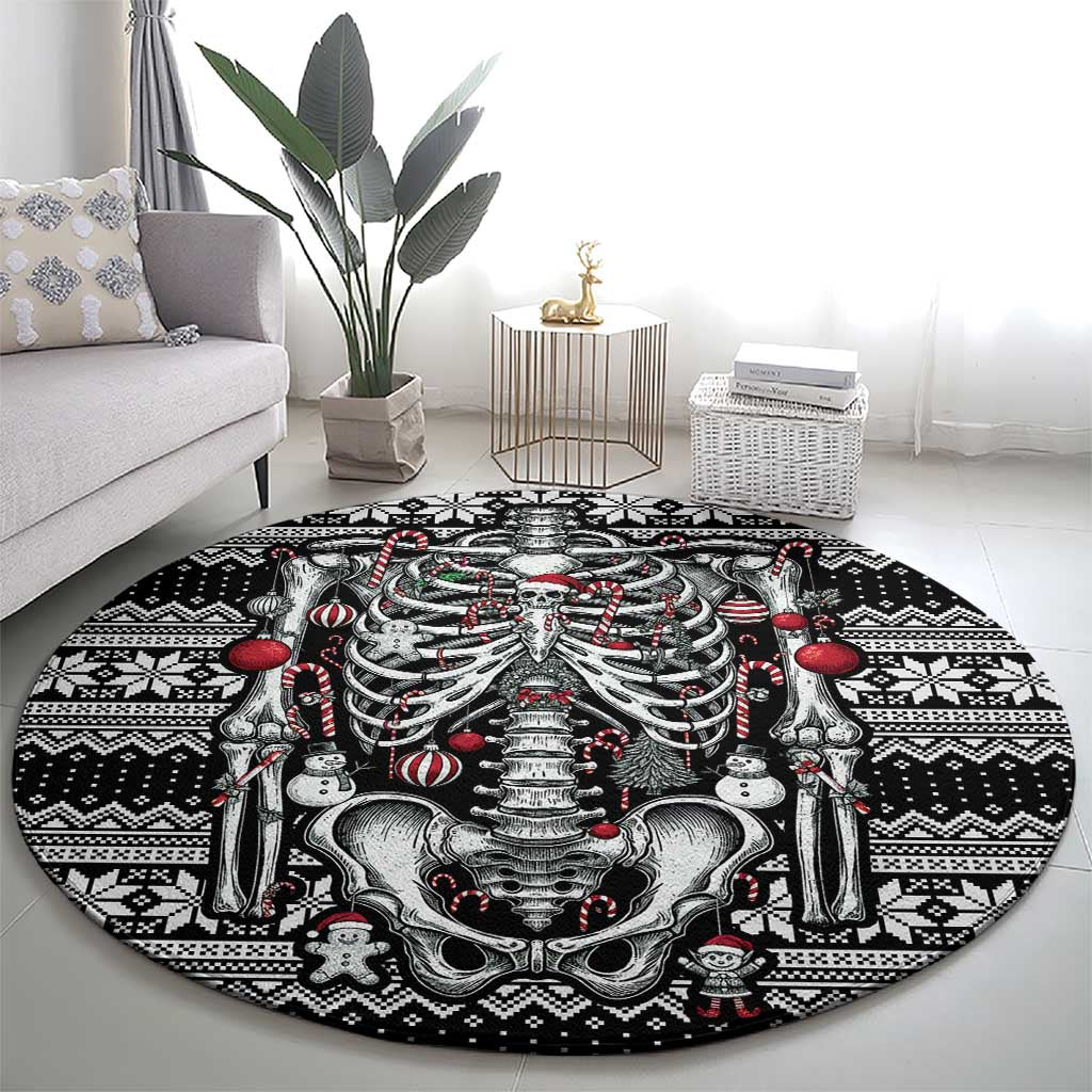 Merry Creepmas Round Carpet Bone to be Jolly - Wonder Print Shop