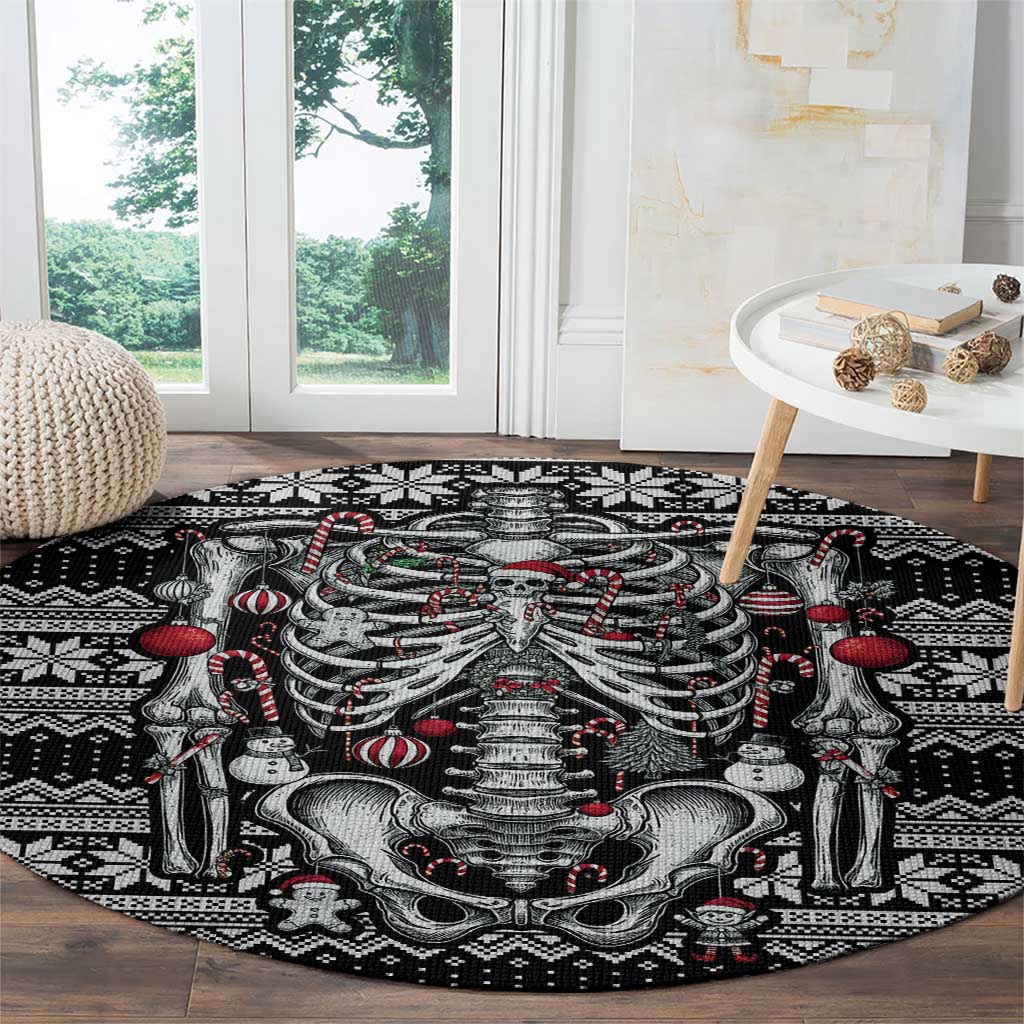 Merry Creepmas Round Carpet Bone to be Jolly - Wonder Print Shop