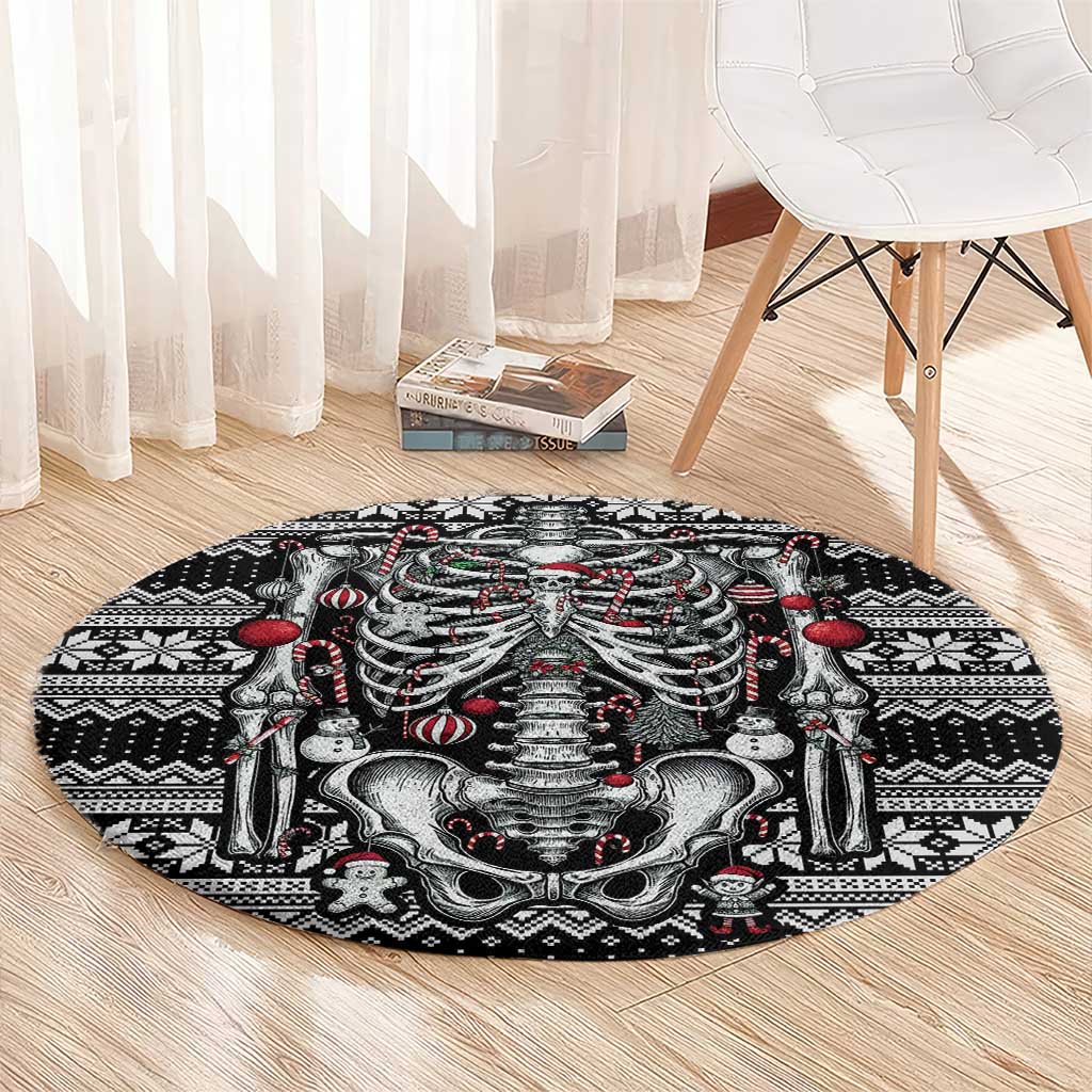 Merry Creepmas Round Carpet Bone to be Jolly - Wonder Print Shop