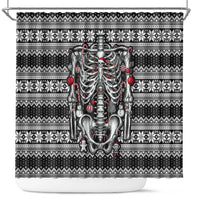 Merry Creepmas Shower Curtain Bone to be Jolly - Wonder Print Shop