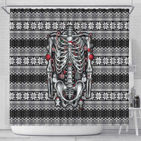 Merry Creepmas Shower Curtain Bone to be Jolly - Wonder Print Shop
