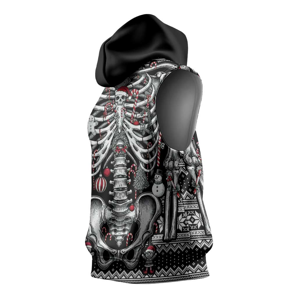 Merry Creepmas Sleeveless Hoodie Bone to be Jolly - Wonder Print Shop