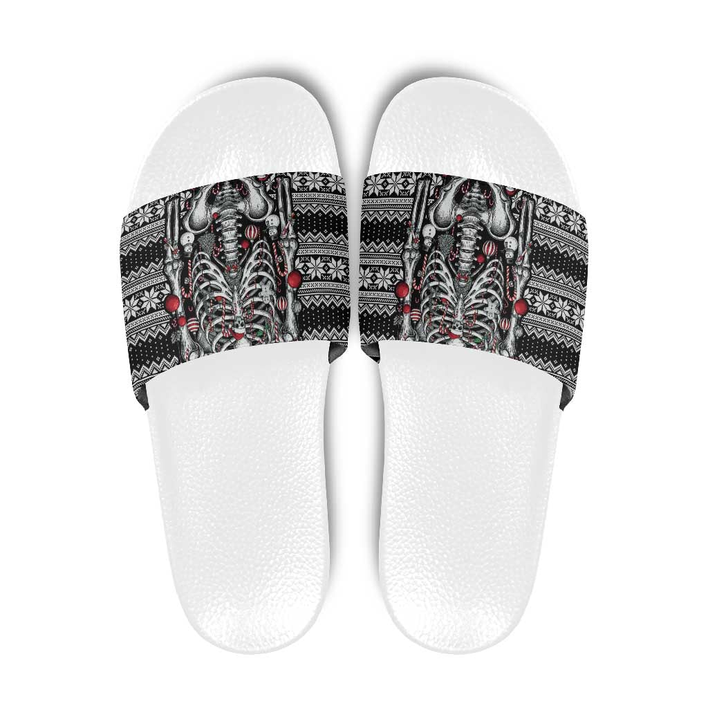 Merry Creepmas Slide Sandals Bone to be Jolly - Wonder Print Shop