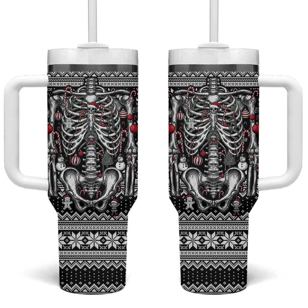 Merry Creepmas Tumbler With Handle Bone to be Jolly - Wonder Print Shop