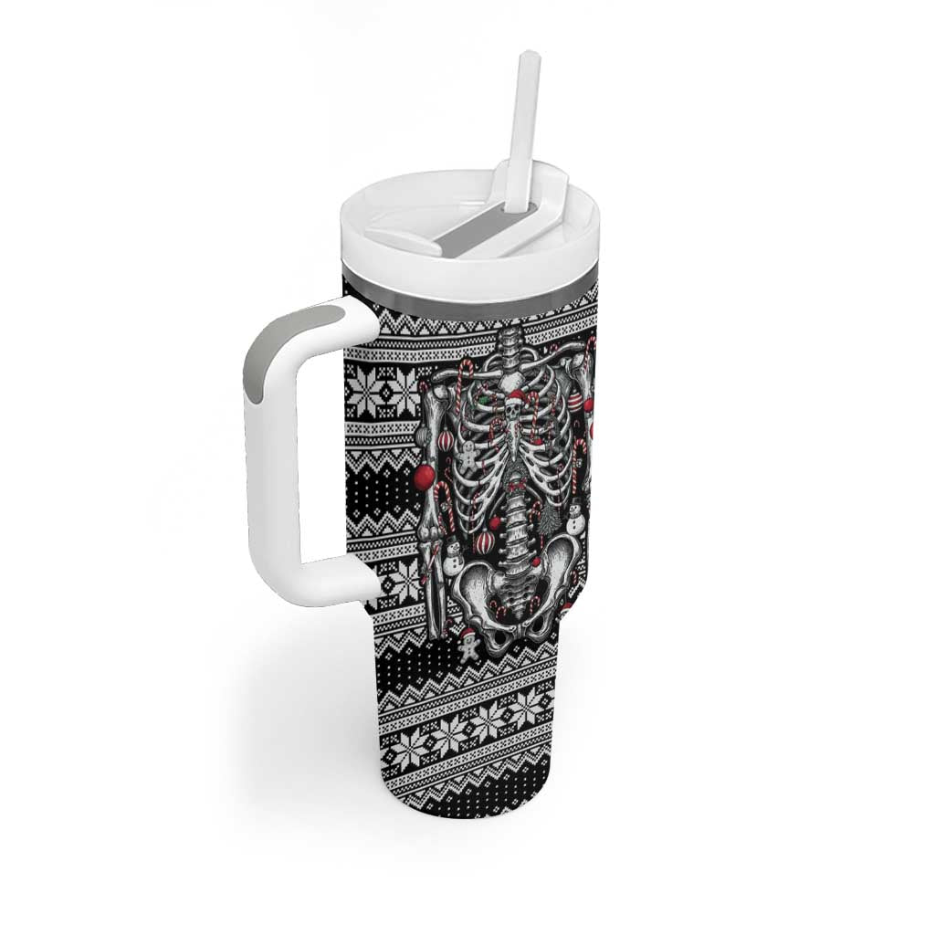 Merry Creepmas Tumbler With Handle Bone to be Jolly - Wonder Print Shop