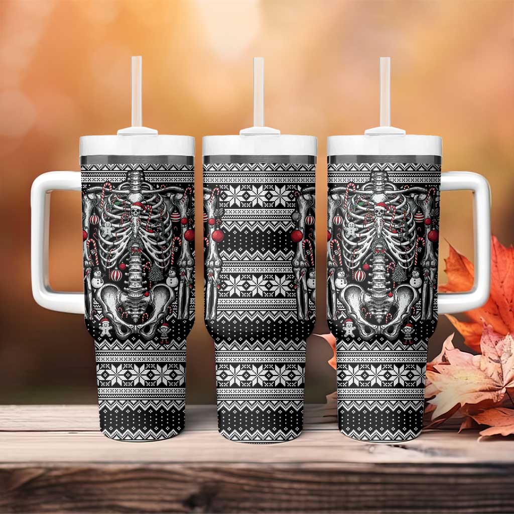 Merry Creepmas Tumbler With Handle Bone to be Jolly - Wonder Print Shop