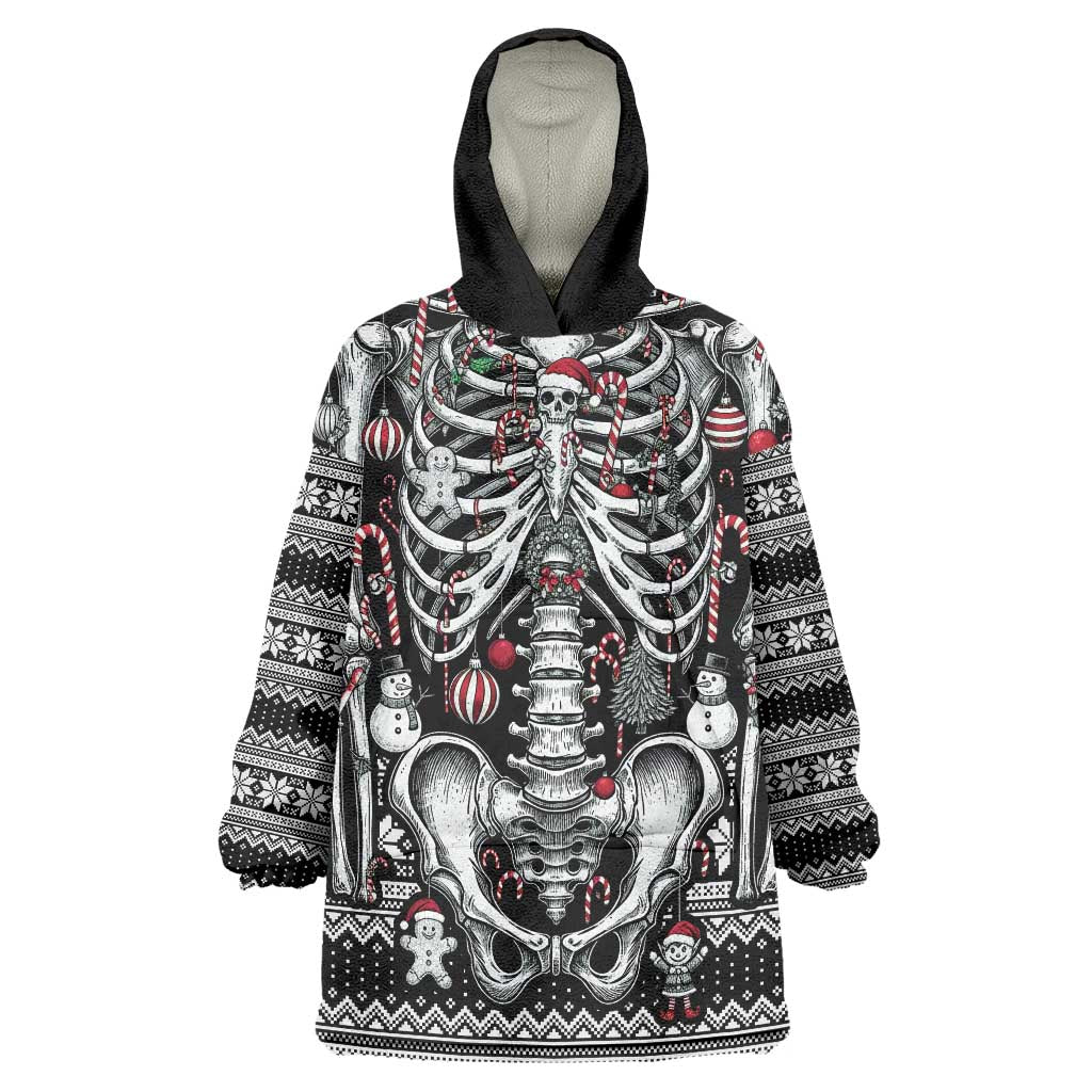 Merry Creepmas Wearable Blanket Hoodie Bone to be Jolly - Wonder Print Shop