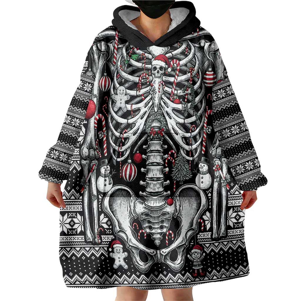 Merry Creepmas Wearable Blanket Hoodie Bone to be Jolly - Wonder Print Shop