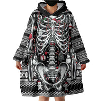 Merry Creepmas Wearable Blanket Hoodie Bone to be Jolly - Wonder Print Shop