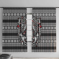 Merry Creepmas Window Curtain Bone to be Jolly - Wonder Print Shop