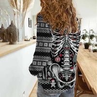 Merry Creepmas Women Casual Shirt Bone to be Jolly - Wonder Print Shop