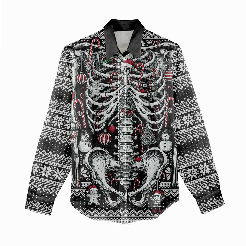 Merry Creepmas Women Casual Shirt Bone to be Jolly - Wonder Print Shop