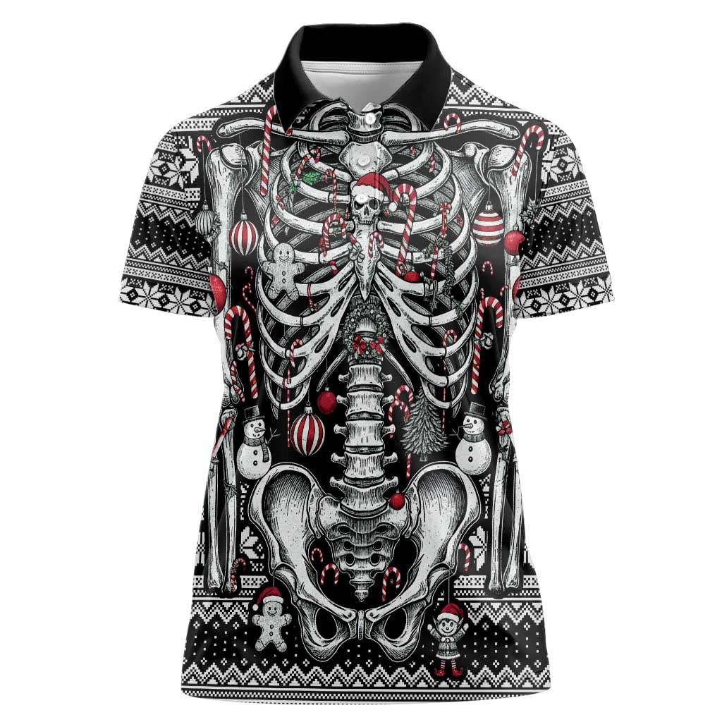 Merry Creepmas Women Polo Shirt Bone to be Jolly - Wonder Print Shop