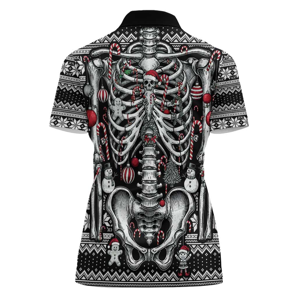 Merry Creepmas Women Polo Shirt Bone to be Jolly - Wonder Print Shop