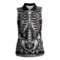 Merry Creepmas Women Sleeveless Polo Shirt Bone to be Jolly - Wonder Print Shop