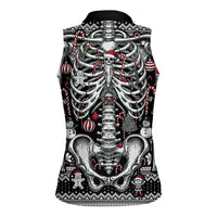 Merry Creepmas Women Sleeveless Polo Shirt Bone to be Jolly - Wonder Print Shop