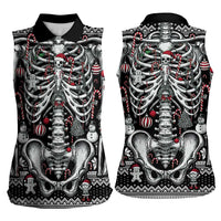 Merry Creepmas Women Sleeveless Polo Shirt Bone to be Jolly - Wonder Print Shop