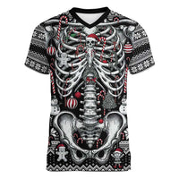 Merry Creepmas Women V-Neck T-Shirt Bone to be Jolly - Wonder Print Shop