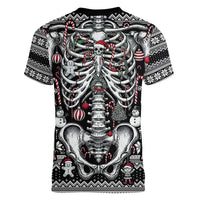 Merry Creepmas Women V-Neck T-Shirt Bone to be Jolly - Wonder Print Shop