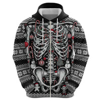 Merry Creepmas Zip Hoodie Bone to be Jolly - Wonder Print Shop