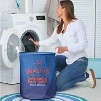 World Football Haiti 2026 Laundry Basket Haiti est de Retour Blue Voodoo Veve Spirits - Wonder Print Shop