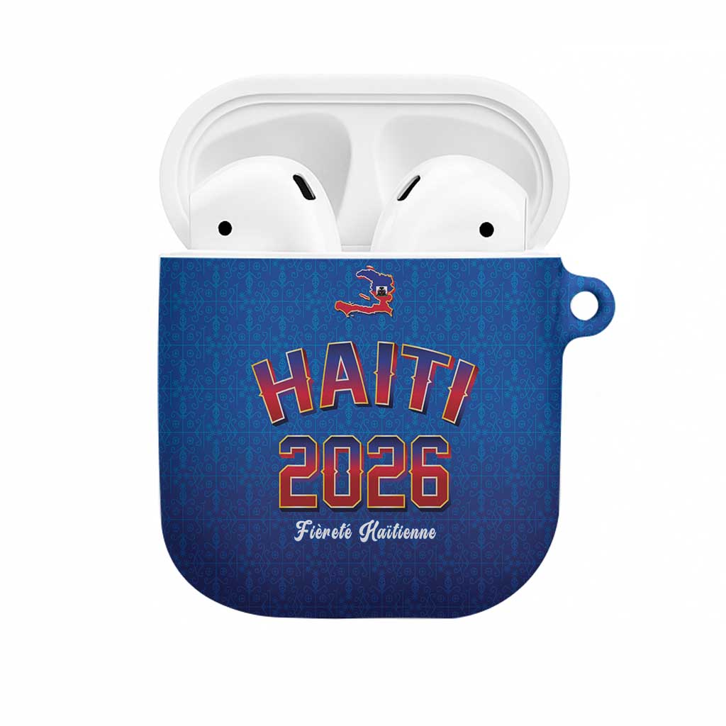 World Football Haiti 2026 AirPods Case Haiti est de Retour Blue Voodoo Veve Spirits - Wonder Print Shop