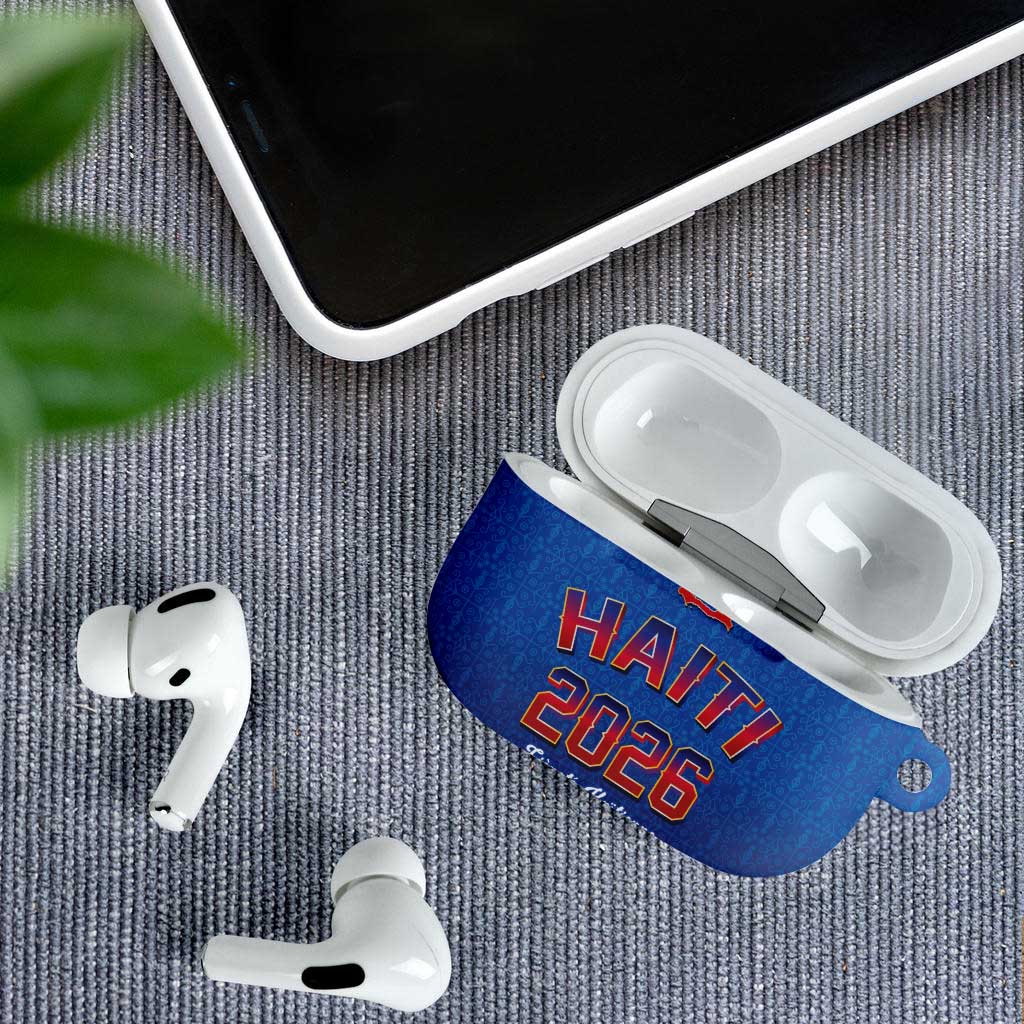World Football Haiti 2026 AirPods Case Haiti est de Retour Blue Voodoo Veve Spirits - Wonder Print Shop