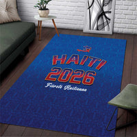 World Football Haiti 2026 Area Rug Haiti est de Retour Blue Voodoo Veve Spirits - Wonder Print Shop