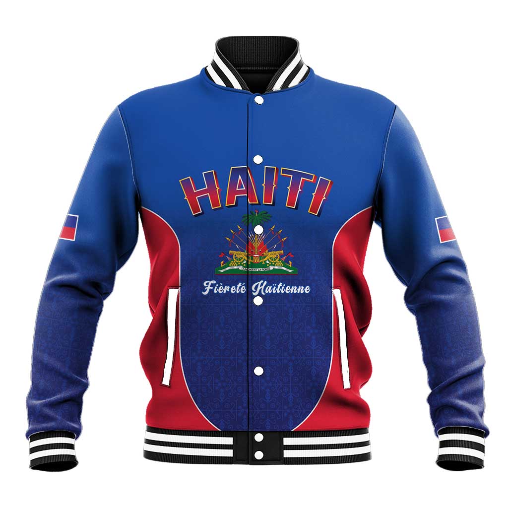 World Football Haiti 2026 Baseball Jacket Haiti est de Retour Blue Voodoo Veve Spirits - Wonder Print Shop