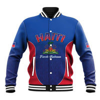 World Football Haiti 2026 Baseball Jacket Haiti est de Retour Blue Voodoo Veve Spirits - Wonder Print Shop