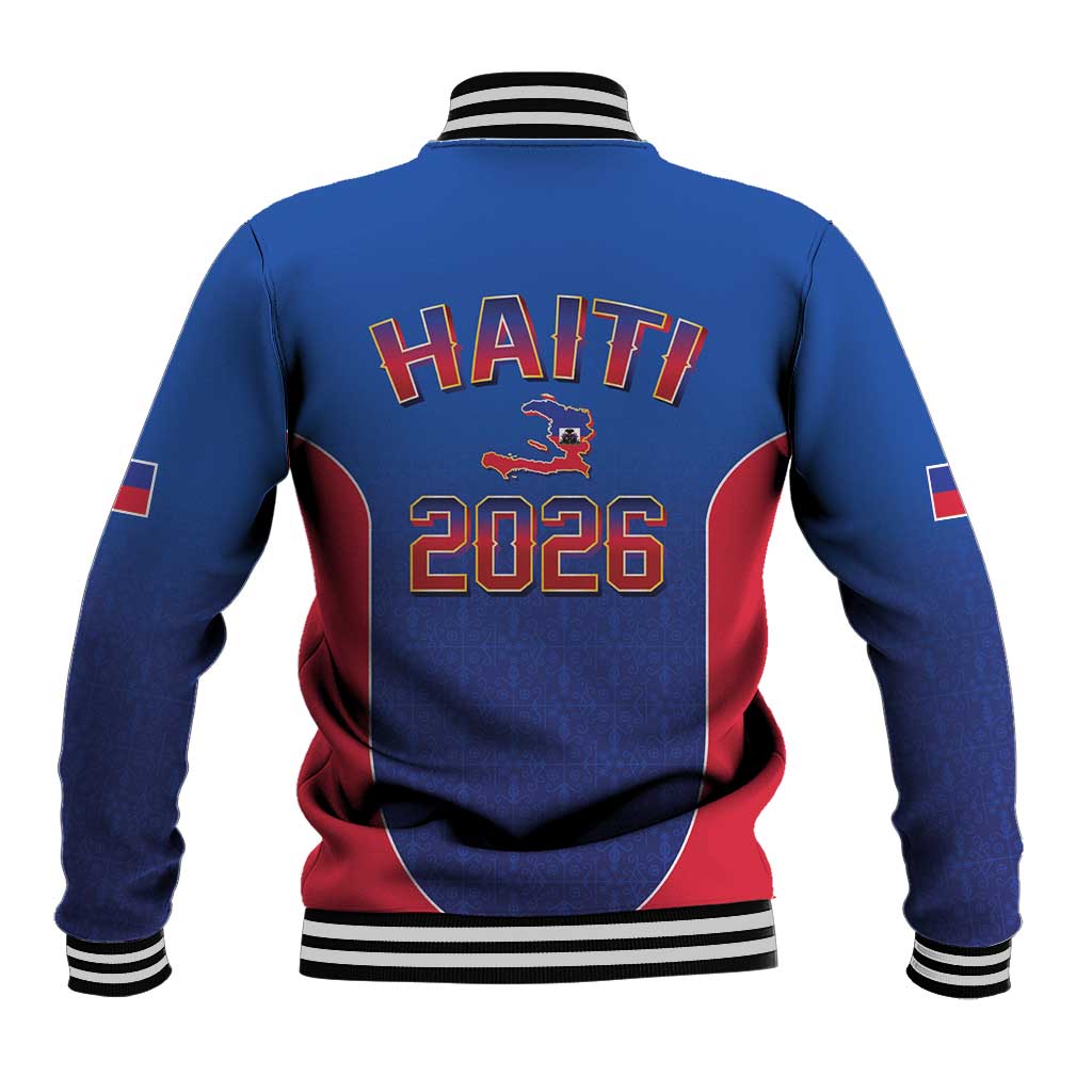 World Football Haiti 2026 Baseball Jacket Haiti est de Retour Blue Voodoo Veve Spirits - Wonder Print Shop