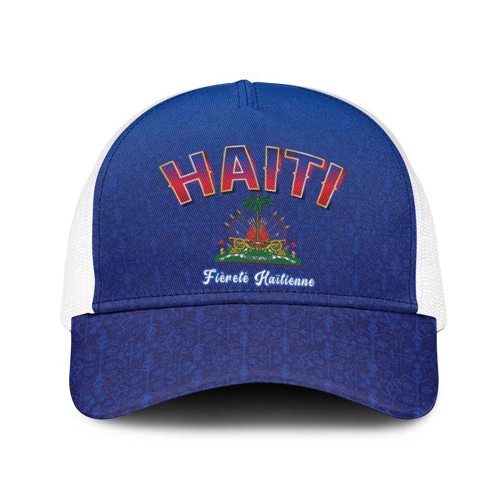 World Football Haiti 2026 Baseball Net Cap Haiti est de Retour Blue Voodoo Veve Spirits - Wonder Print Shop