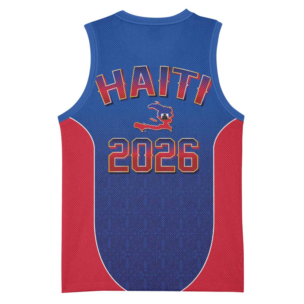 World Football Haiti 2026 Basketball Jersey Haiti est de Retour Blue Voodoo Veve Spirits - Wonder Print Shop