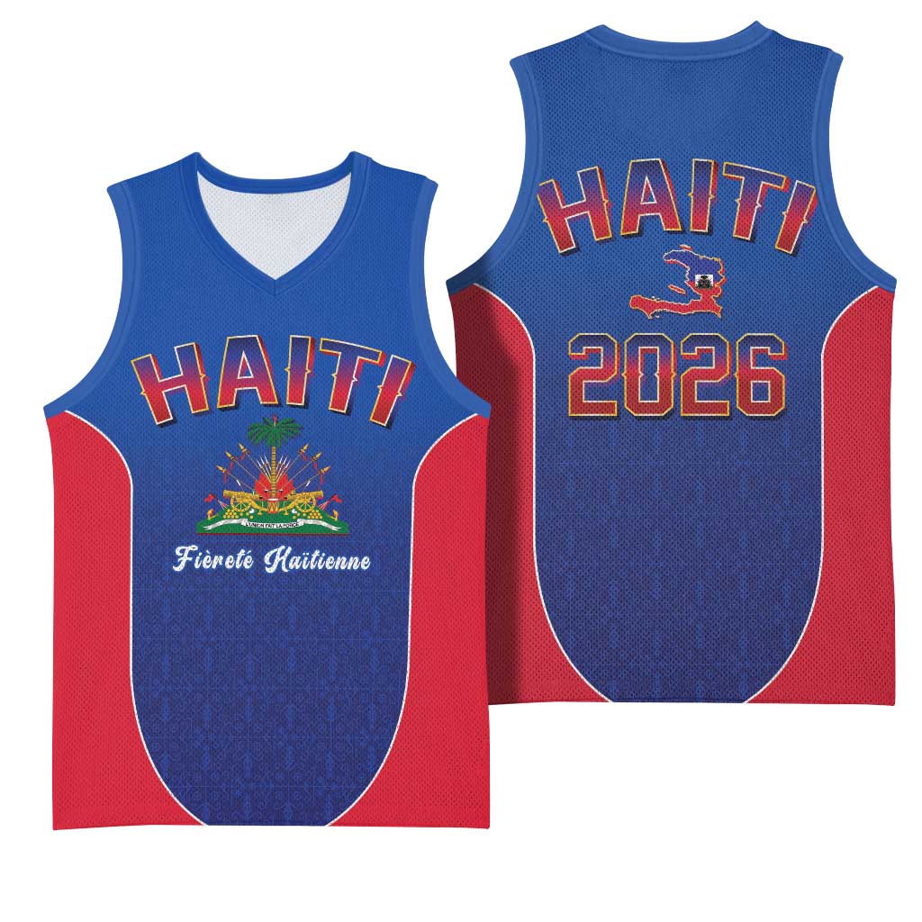 World Football Haiti 2026 Basketball Jersey Haiti est de Retour Blue Voodoo Veve Spirits - Wonder Print Shop