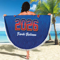 World Football Haiti 2026 Beach Blanket Haiti est de Retour Blue Voodoo Veve Spirits - Wonder Print Shop