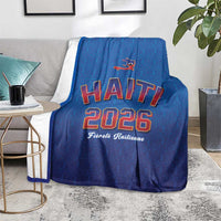 World Football Haiti 2026 Blanket Haiti est de Retour Blue Voodoo Veve Spirits - Wonder Print Shop