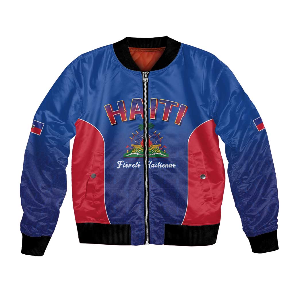 World Football Haiti 2026 Bomber Jacket Haiti est de Retour Blue Voodoo Veve Spirits - Wonder Print Shop