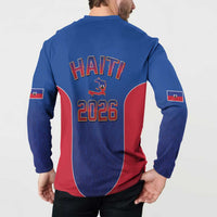 World Football Haiti 2026 Button Sweatshirt Haiti est de Retour Blue Voodoo Veve Spirits - Wonder Print Shop