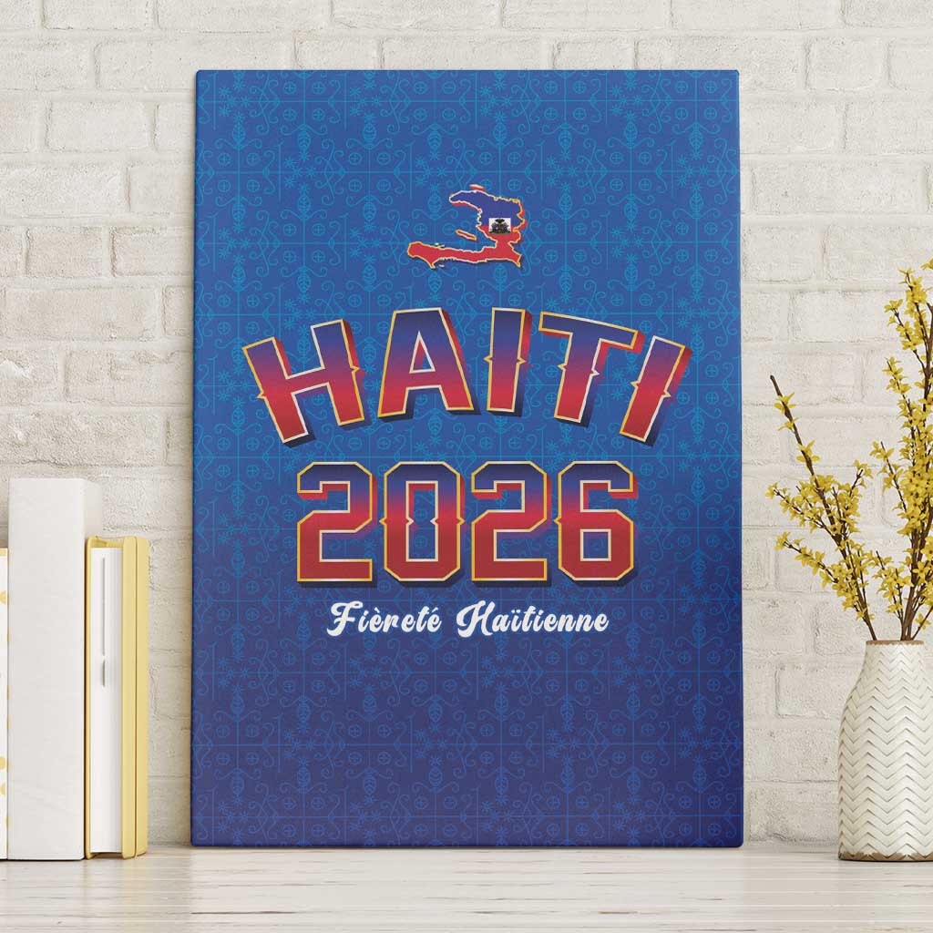 World Football Haiti 2026 Canvas Wall Art Haiti est de Retour Blue Voodoo Veve Spirits - Wonder Print Shop