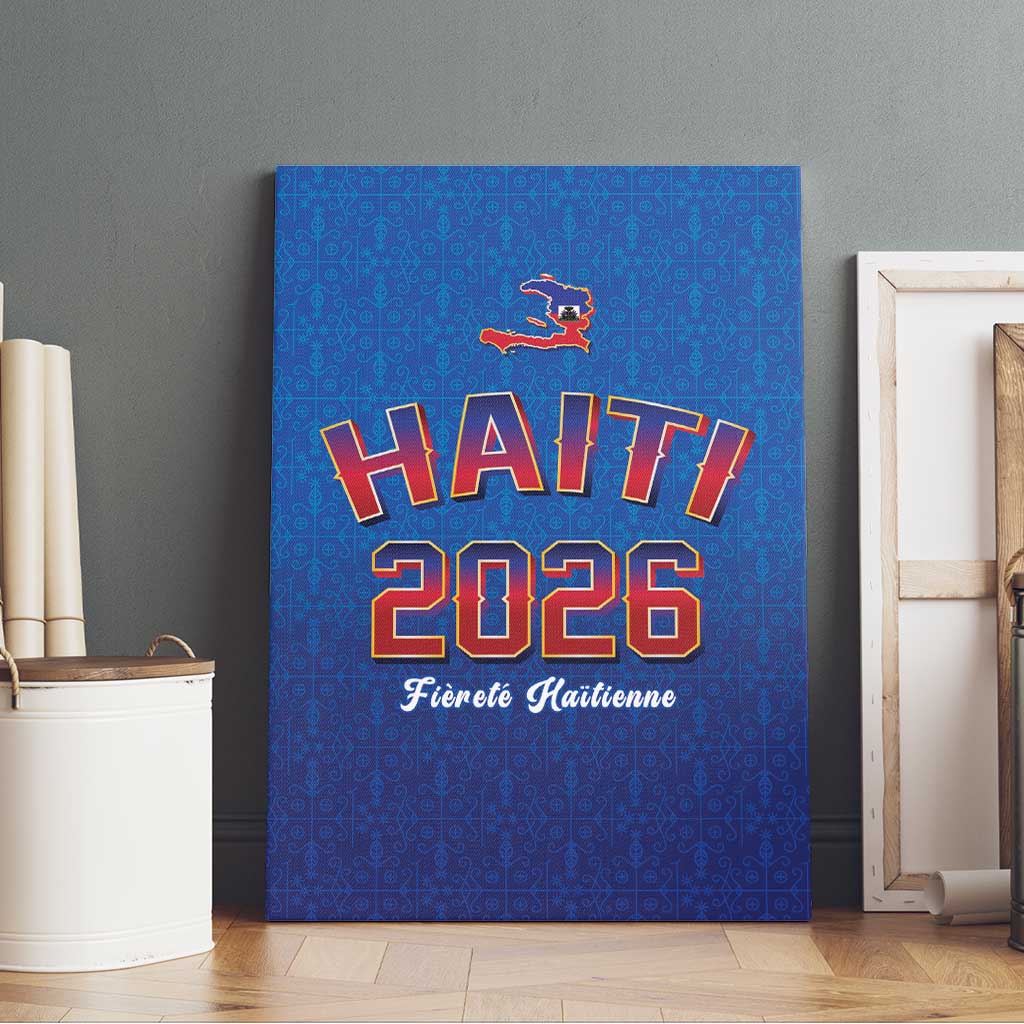 World Football Haiti 2026 Canvas Wall Art Haiti est de Retour Blue Voodoo Veve Spirits - Wonder Print Shop