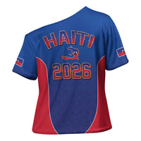 World Football Haiti 2026 Cross Shoulder Shirt Haiti est de Retour Blue Voodoo Veve Spirits - Wonder Print Shop