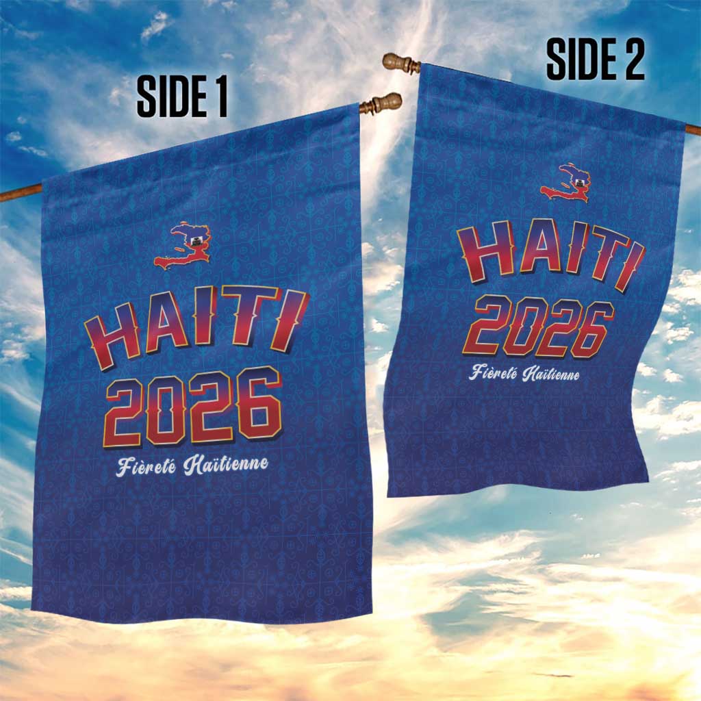World Football Haiti 2026 Garden Flag Haiti est de Retour Blue Voodoo Veve Spirits - Wonder Print Shop
