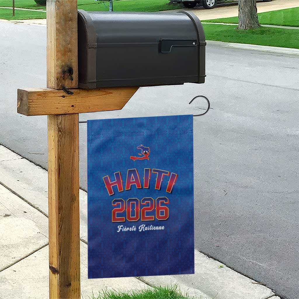 World Football Haiti 2026 Garden Flag Haiti est de Retour Blue Voodoo Veve Spirits - Wonder Print Shop